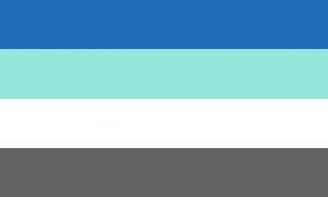 Retângulo composto por 4 faixas horizontais do mesmo tamanho, nas cores azul, azul clara, branca e cinza.