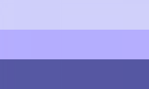 Retângulo composto por três faixas horizontais do mesmo tamanho, em três tons de azul diferentes. O primeiro tom é claro, o segundo é moderado e o terceiro é escuro.